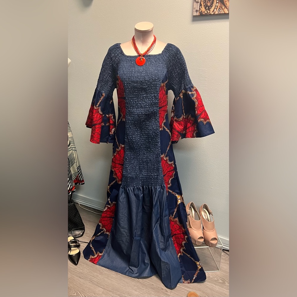 African& Denim Dress
